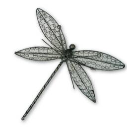 Metal Wire Dragonfly Wall Art - Assorted Colours 60cm Wingspan - thumbnail 2