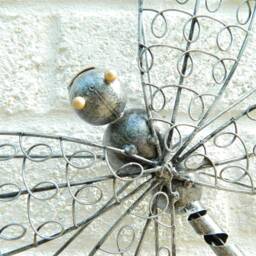 Metal Wire Dragonfly Wall Art - Assorted Colours 60cm Wingspan - thumbnail 3