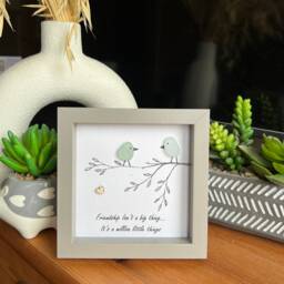 Best Friends Birds Personalised Sea Glass Art. The Million Little Things, Friendship Present - thumbnail 3