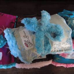 "Ice Blue Brocade Baby Blanket, ""Lovely Lawrence" - thumbnail 4