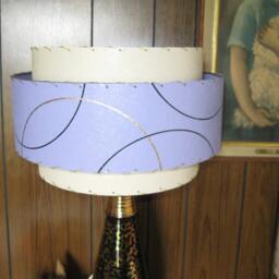 Mid Century Style 3 Tier Fiberglass Lamp Shade Retro Modern - thumbnail 2