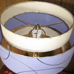 Mid Century Style 3 Tier Fiberglass Lamp Shade Retro Modern - thumbnail 3