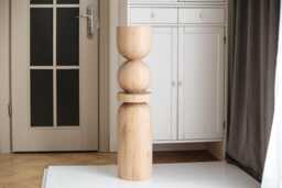 Handmade Wooden Table Leg Unfinished Ash, Oak, Birch - H860mm - thumbnail 1