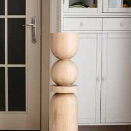 Handmade Wooden Table Leg Unfinished Ash, Oak, Birch - H860mm - thumbnail 2