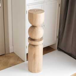 Handmade Wooden Table Leg Unfinished Ash, Oak, Birch - H860mm - thumbnail 3