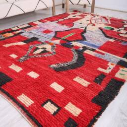 Moroccan Rug, Berber 6x9 Ft - thumbnail 3