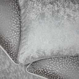 White Silver Luxury Cushion Cover, Diana Shine, Handmade Piped Trim Pillow Sham Case With Crater -All Sizes - thumbnail 4