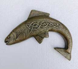 Salmon Of Knowledge Wall Hanging Plaque, Irish Celtic Art Inspired, Handmade Legendary Icon - thumbnail 1