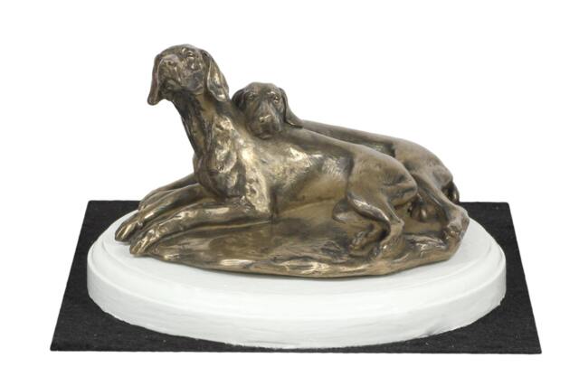 Weimaraner, Dog On White Wooden Base Statue, Limited Edition, Artdog - image 1