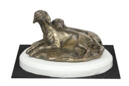 Weimaraner, Dog On White Wooden Base Statue, Limited Edition, Artdog - thumbnail 1