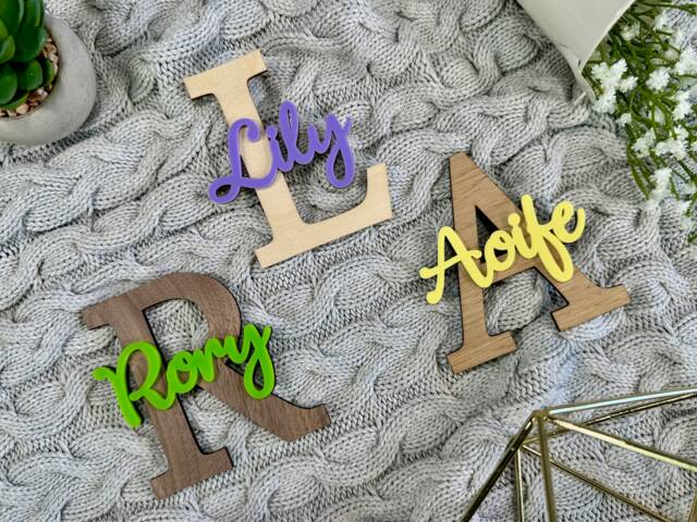 Bedroom Door Sign - Nursery Name Kids Wall Decal Wood For Accessories Baby Plaque Decor - image 1