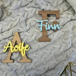 Bedroom Door Sign - Nursery Name Kids Wall Decal Wood For Accessories Baby Plaque Decor - thumbnail 3
