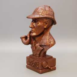 Sherlock Holmes Figurine Bust - Handpainted Bronze Detailed Sculpture With Violin & Magnifying Glass Embossed - thumbnail 3