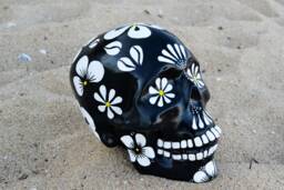 Sugar Skull Day Of The Dead Handmade Skulls Ceramic Mexican Flower Made To Order