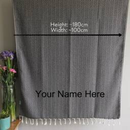Personalize Turkish Towel, Bridesmaid Gift, Cotton Wedding Gift Premium High-Quality Towels - thumbnail 2