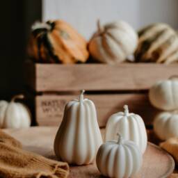 Set Of 3 Pumpkin Candles, Fall Home Decor, Decor, Halloween Decoration, Autumn Candle, Gift Candle Set, Soy Candles - thumbnail 3