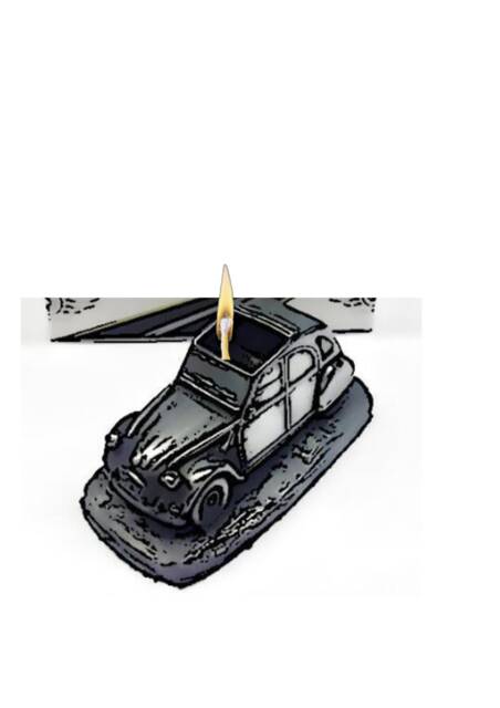 Two Handmade Candles Classic French Car Candle Range in 7 Colours Birthday 2Cv, Ds2, Mehari, 11 Sport, Ami 6, Hy Van , 2Cv, Cx, Bx, Sm, Gs, Xm, Cx