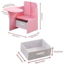 Toddler Desk Chair Set With Storage Bin Kids Activity Table Ages 3+ - thumbnail 4