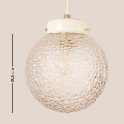 Nives Vintage Pendant Light Mcm Hanging Handcrafted Glass Lamp Retro Ceiling Fixture Yugoslavia Gold Brass - thumbnail 4