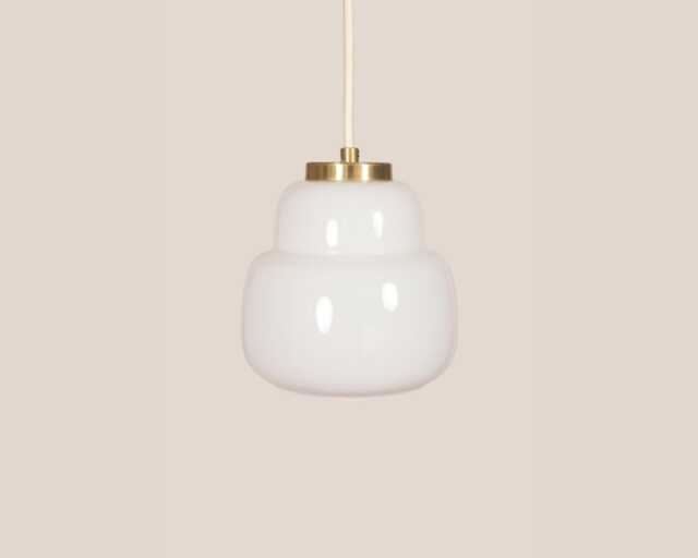 Janka Vintage Pendant Light Mcm Hanging Handcrafted Glass Lamp Retro Ceiling Fixture Yugoslavia Gold Brass - image 1