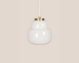 Janka Vintage Pendant Light Mcm Hanging Handcrafted Glass Lamp Retro Ceiling Fixture Yugoslavia Gold Brass - thumbnail 1