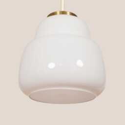 Janka Vintage Pendant Light Mcm Hanging Handcrafted Glass Lamp Retro Ceiling Fixture Yugoslavia Gold Brass - thumbnail 3