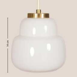 Janka Vintage Pendant Light Mcm Hanging Handcrafted Glass Lamp Retro Ceiling Fixture Yugoslavia Gold Brass - thumbnail 4