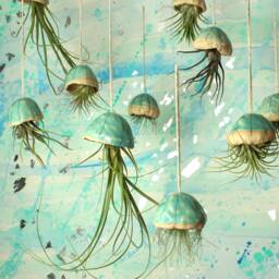 Limited Edition Xl Caput Ceramic Jellyfish Air Plant - thumbnail 2