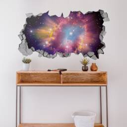 Cosmic Broken Wall Decal - 3D Wallpaper Wall Decals Printed Art Sticker Sku Cos3Dm - thumbnail 1