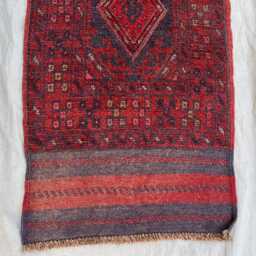 Mushwani Traditional Handmade Aisle Rug, Geometric Wool High Pile 2x8.4 Ft - thumbnail 2