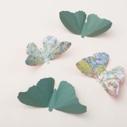 3D Wall Butterflies Butterfly Art For Nursery, Girl's Room, Or Home Decor in Spruce & Teal Script - thumbnail 2