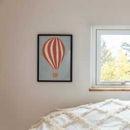 Hot Air Balloon Unframed Print - Drawing Living Room Prints Nursery Wall Art Playroom Poster Cute Kids - thumbnail 3