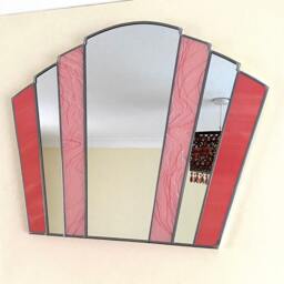 Art Deco Fan Mirror - Pink Mix - thumbnail 3