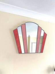 Art Deco Fan Mirror - Pink Mix - thumbnail 1