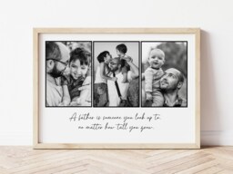Personalised Dad Photo Collage Print Father's Day Gift by