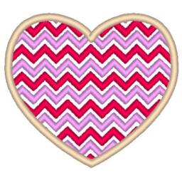 Heart Chevron Monogram Bx Also All Other - .pes .hus .dst .vp3 .vip .xxx .exp . Jef - Embroidery Appliqu?? Design - thumbnail 2