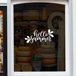 Hello Summer Shop Window Sticker Vinyl Decal Retail Display - thumbnail 3