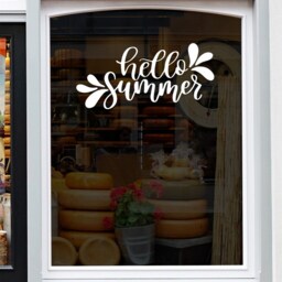 Hello Summer Shop Window Sticker Vinyl Decal Retail Display - thumbnail 2