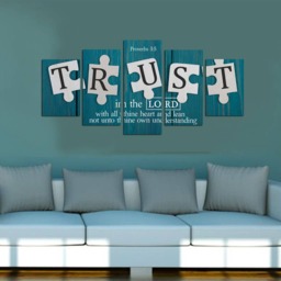 Proverbs 35 #4 Kjv Trust in The Lord With All Thine Heart Scripture Art, Framed Bible Verses, Religious Framed Art, Wall Hangings - thumbnail 3