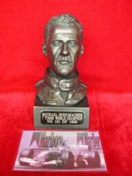 Michael Schumacher Bronzed Bust Sculpture, Limited Edition F1 Collectible - thumbnail 1