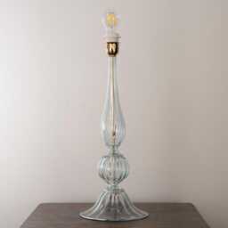 Murano Glass Table Lamp Aqua Blue Color, Handmade Made in Italy Venetian Design Lighting - thumbnail 2