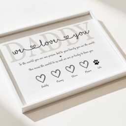 Personalised Daddy Print Gift - Home Unframed A4 Or A3 Size Quote Text Love Fathers Day - thumbnail 3