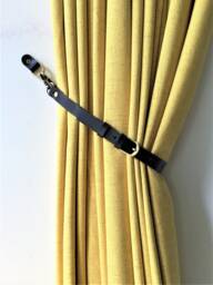 Minimalist Leather Curtain Tieback, Boho Window Decor