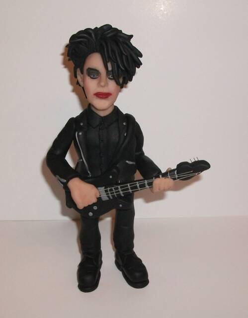 Robert Smith Figurine, The Cure, Rock Star Doll, Miniature Sculpture, Hand Made Polymer Clay Figurine, Home Decor - image 1