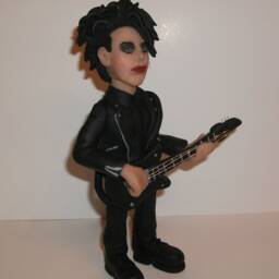 Robert Smith Figurine, The Cure, Rock Star Doll, Miniature Sculpture, Hand Made Polymer Clay Figurine, Home Decor - thumbnail 2