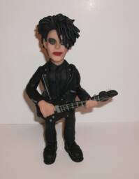 Robert Smith Figurine, The Cure, Rock Star Doll, Miniature Sculpture, Hand Made Polymer Clay Figurine, Home Decor - thumbnail 1
