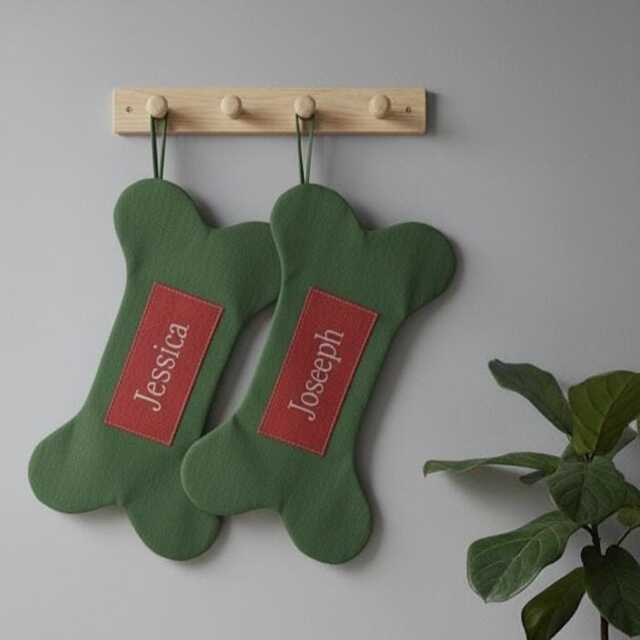 2025 Personalized Bone Christmas Stockings, Shaped Dog Socks With Name, Stockings, Pet Holiday Xmas Gift - image 1