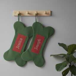 2025 Personalized Bone Christmas Stockings, Shaped Dog Socks With Name, Stockings, Pet Holiday Xmas Gift