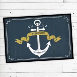 "Dreckspatz?? Doormat Home Port ""Anker" - thumbnail 1