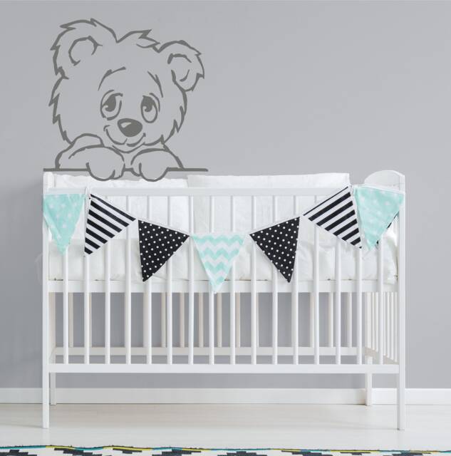 Large Teddy Bear Wall Sticker Art Decal Nursery Baby Kids Bedroom Vinyl Adhesive Decor Diy - image 1